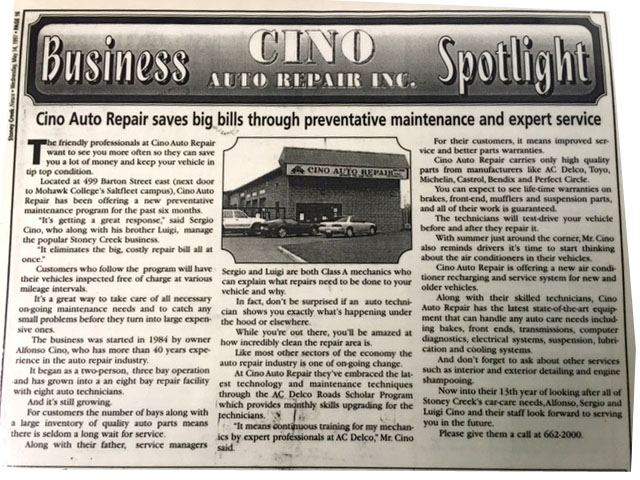 Cino Auto Repair Business Spotlight